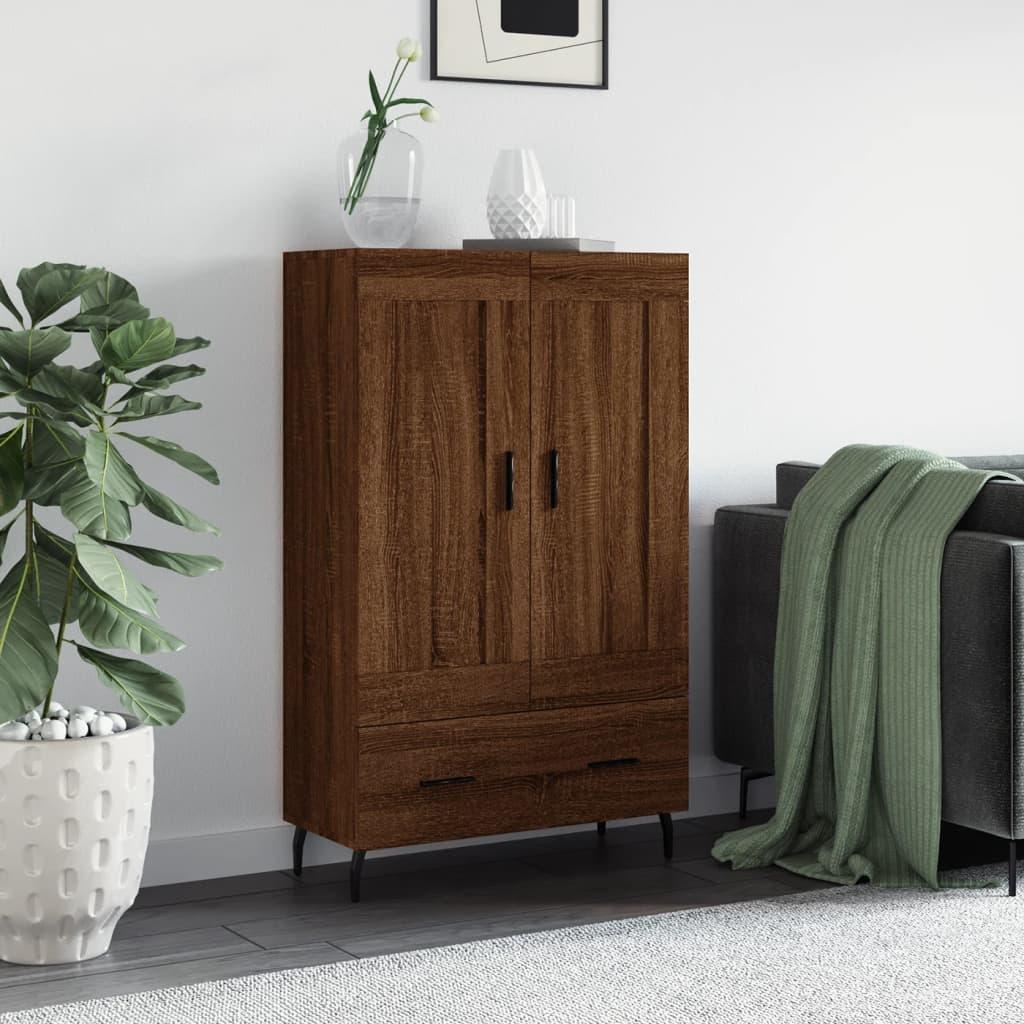 Skab 69,5x31x115 cm konstrueret træ brun sonoma-eg