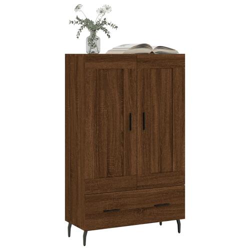 Skab 69,5x31x115 cm konstrueret træ brun sonoma-eg