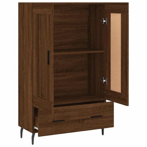 Skab 69,5x31x115 cm konstrueret træ brun sonoma-eg