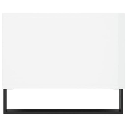 Sofabord 102x50x40 cm konstrueret træ hvid højglans