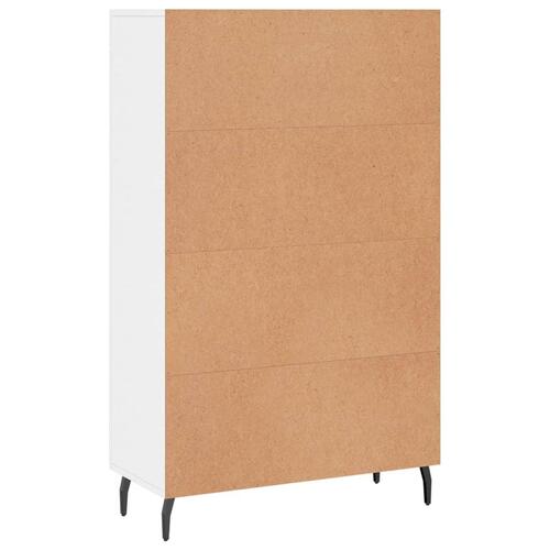 Skab 69,5x31x115 cm konstrueret træ hvid højglans