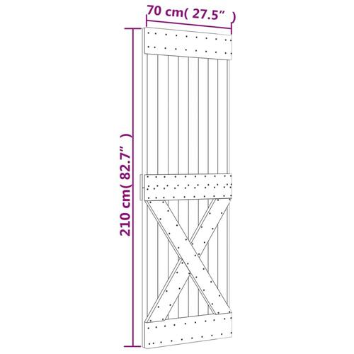 Dør NARVIK 70x210 cm massivt fyrretræ