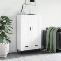 Skab 69,5x31x115 cm konstrueret træ hvid