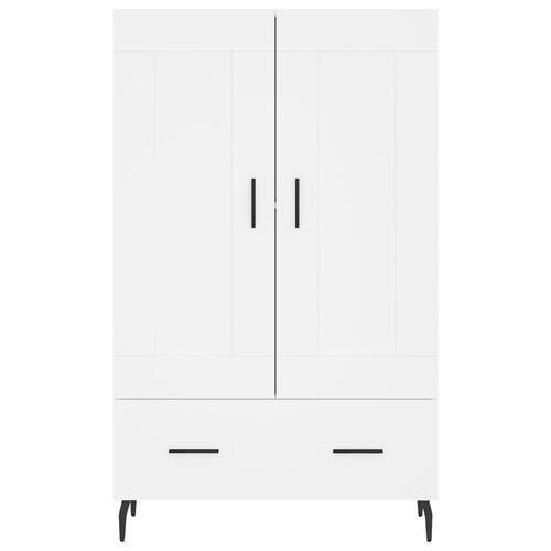 Skab 69,5x31x115 cm konstrueret træ hvid