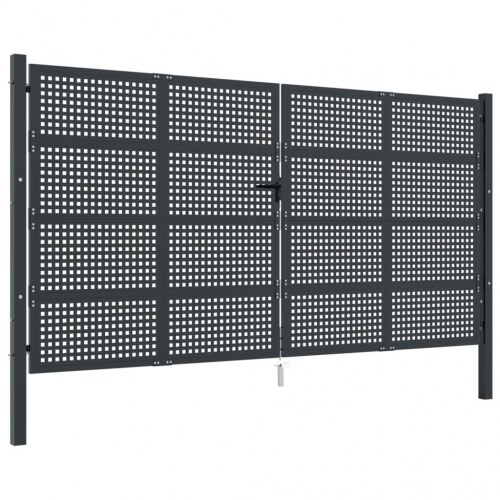 Havelåge i stål - antracitgrå 400 × 175 cm