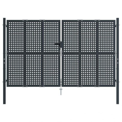 Havelåge antracitgrå 300×225 cm i stål - justerbar bredde