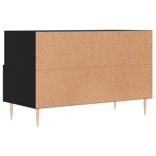 Tv-bord 80x36x50 cm konstrueret træ sort