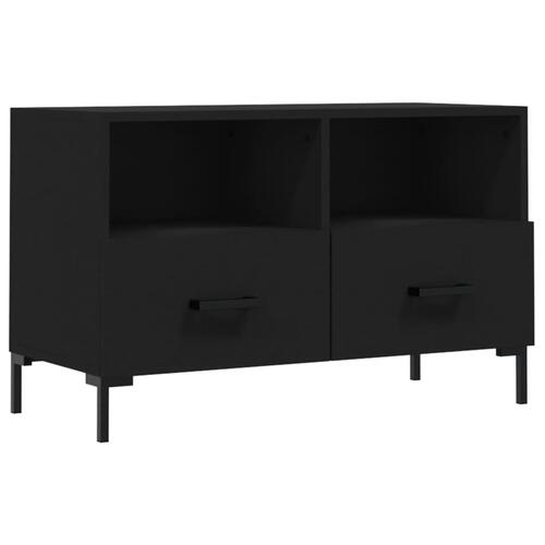 Tv-bord 80x36x50 cm konstrueret træ sort