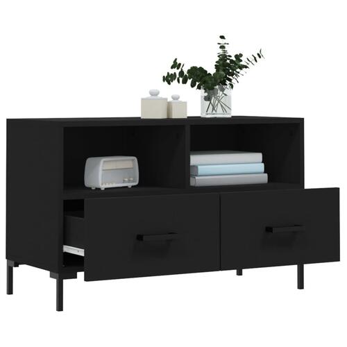 Tv-bord 80x36x50 cm konstrueret træ sort