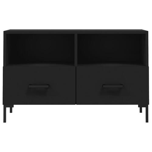 Tv-bord 80x36x50 cm konstrueret træ sort