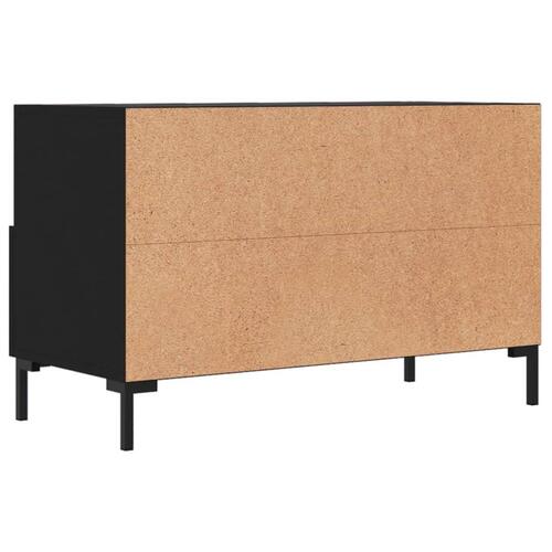 Tv-bord 80x36x50 cm konstrueret træ sort