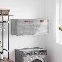 Vægskab 80x36,5x35 cm konstrueret træ grå sonoma-eg