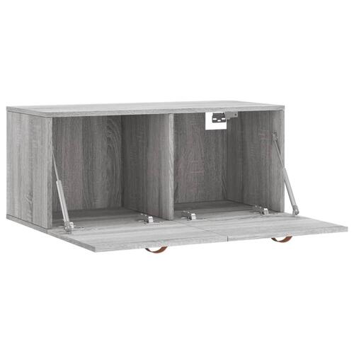 Vægskab 80x36,5x35 cm konstrueret træ grå sonoma-eg