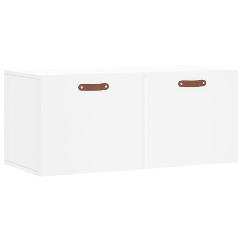 Vægskab 80x36,5x35 cm konstrueret træ hvid