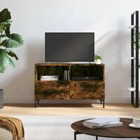 Tv-bord 80x36x50 cm konstrueret træ røget egetræsfarve