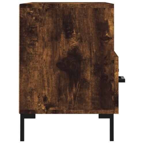 Tv-bord 80x36x50 cm konstrueret træ røget egetræsfarve