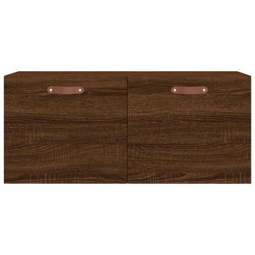 Vægskab 80x36,5x35 cm konstrueret træ brun egetræsfarve