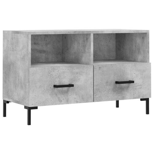 Tv-bord 80x36x50 cm konstrueret træ betongrå