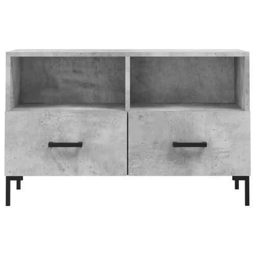 Tv-bord 80x36x50 cm konstrueret træ betongrå