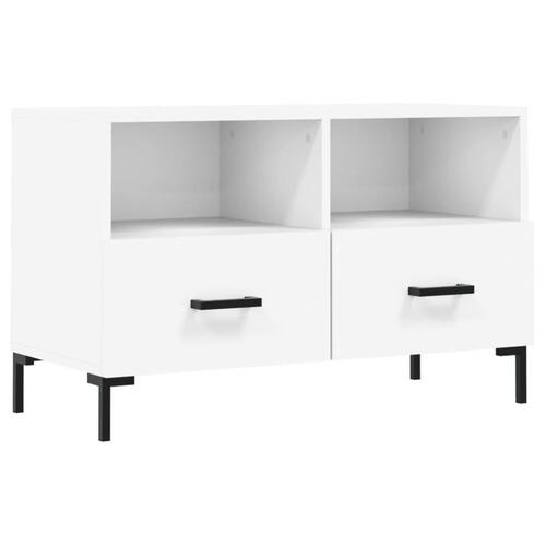 Tv-bord 80x36x50 cm konstrueret træ hvid