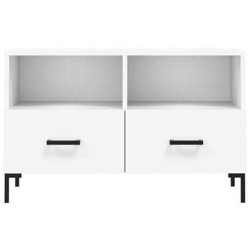 Tv-bord 80x36x50 cm konstrueret træ hvid
