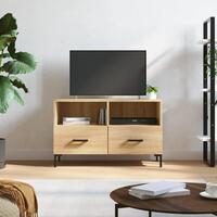 Tv-bord 80x36x50 cm konstrueret træ sonoma-eg