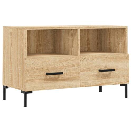 Tv-bord 80x36x50 cm konstrueret træ sonoma-eg
