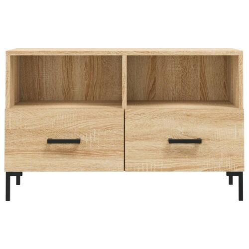 Tv-bord 80x36x50 cm konstrueret træ sonoma-eg