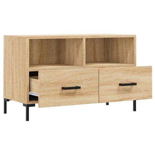 Tv-bord 80x36x50 cm konstrueret træ sonoma-eg