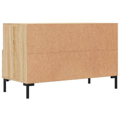Tv-bord 80x36x50 cm konstrueret træ sonoma-eg