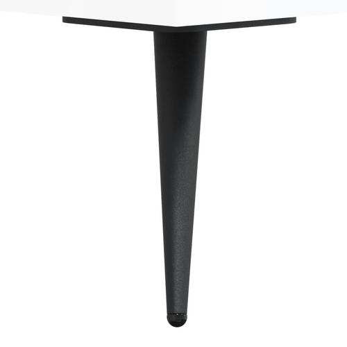 Skobænk 102x35x55 cm konstrueret træ hvid højglans