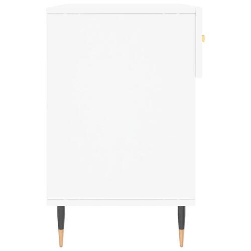Skobænk 102x35x55 cm konstrueret træ hvid