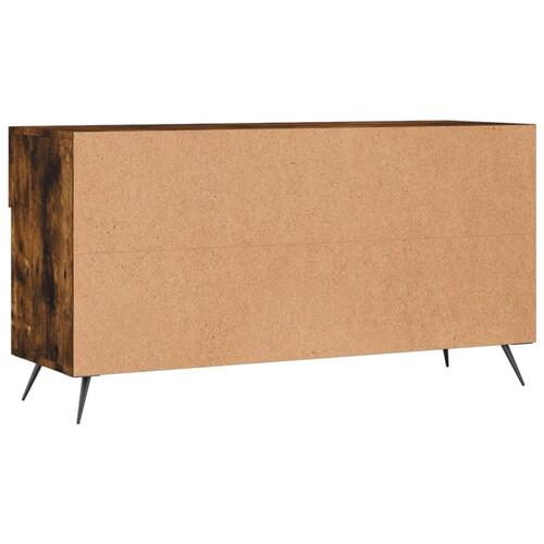 Skobænk 102x35x55 cm konstrueret træ røget egetræsfarve