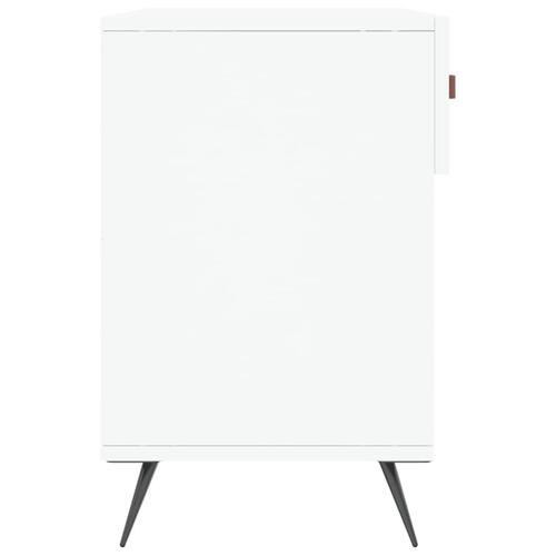 Skobænk 102x35x55 cm konstrueret træ hvid
