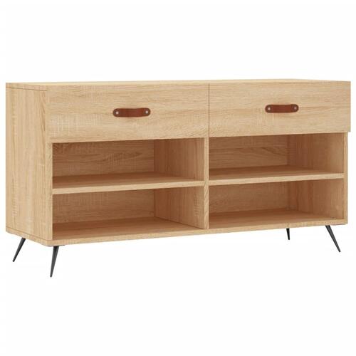 Skobænk 102x35x55 cm konstrueret træ sonoma-eg