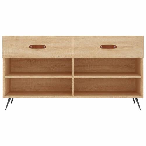 Skobænk 102x35x55 cm konstrueret træ sonoma-eg