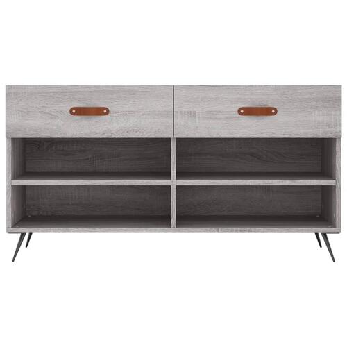 Skobænk 102x35x55 cm konstrueret træ grå sonoma-eg