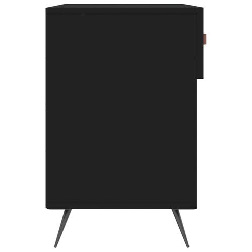 Skobænk 102x35x55 cm konstrueret træ sort