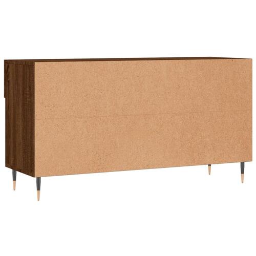 Skobænk 102x35x55 cm konstrueret træ brun egetræsfarve