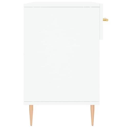 Skobænk 102x35x55 cm konstrueret træ hvid