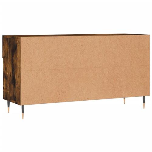 Skobænk 102x35x55 cm konstrueret træ røget egetræsfarve