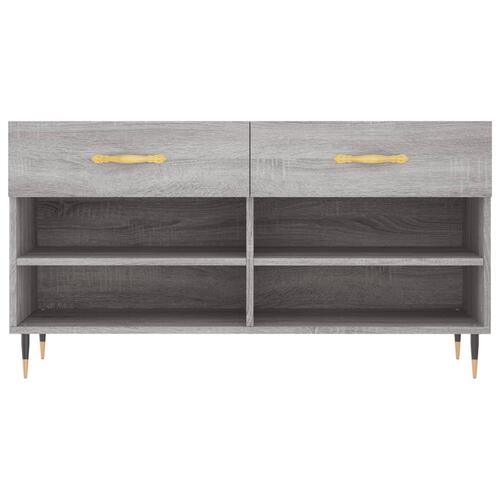 Skobænk 102x35x55 cm konstrueret træ grå sonoma-eg