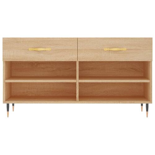 Skobænk 102x35x55 cm konstrueret træ sonoma-eg