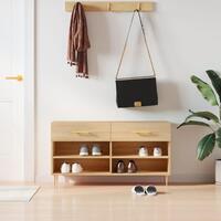 Skobænk 102x35x55 cm konstrueret træ sonoma-eg