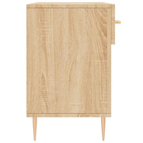 Skobænk 102x35x55 cm konstrueret træ sonoma-eg