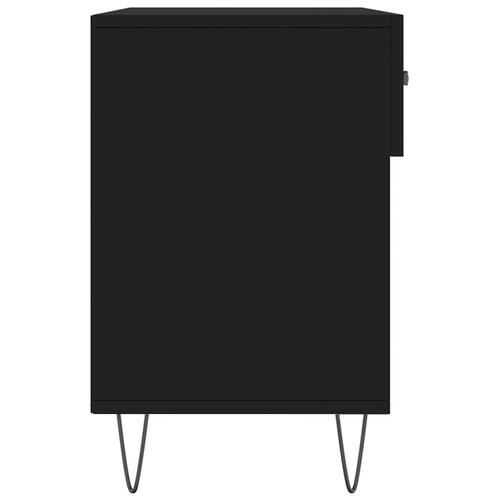 Skobænk 102x35x55 cm konstrueret træ sort