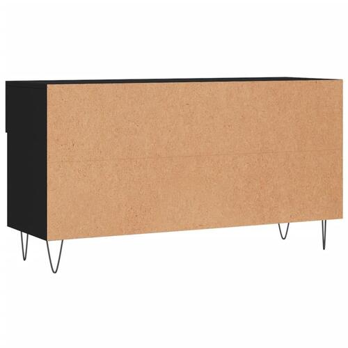 Skobænk 102x35x55 cm konstrueret træ sort