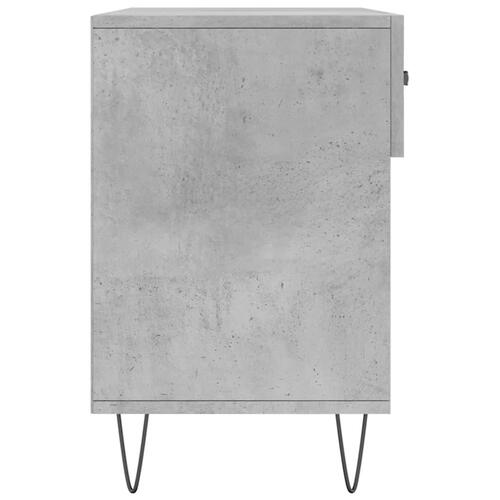 Skobænk 102x35x55 cm konstrueret træ betongrå