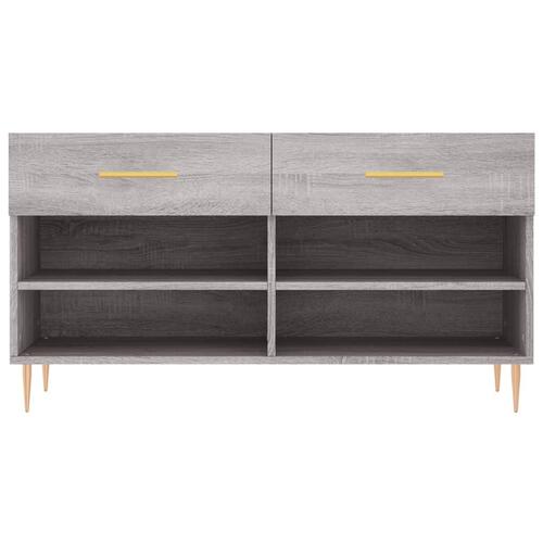 Skobænk 102x35x55 cm konstrueret træ grå sonoma-eg