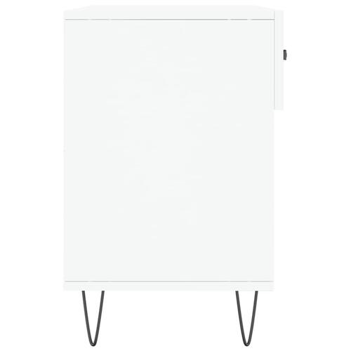 Skobænk 102x35x55 cm konstrueret træ hvid